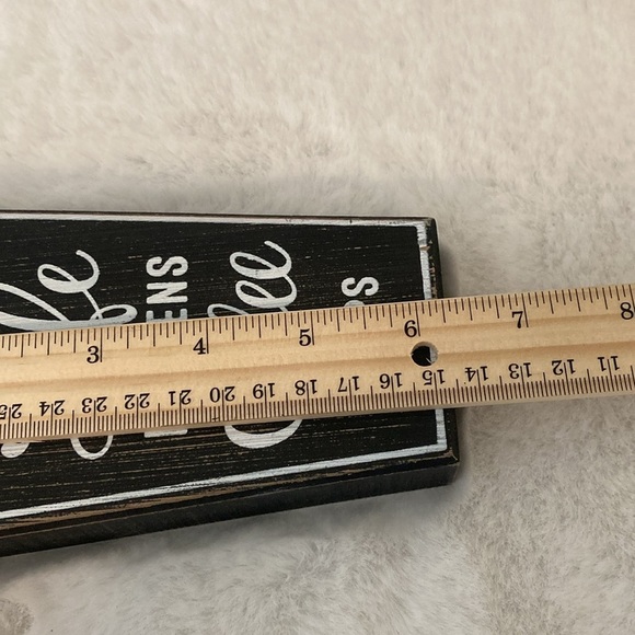 Distressed Life Happens Coffee Helps Tabletop Sign - Picture 4 of 5